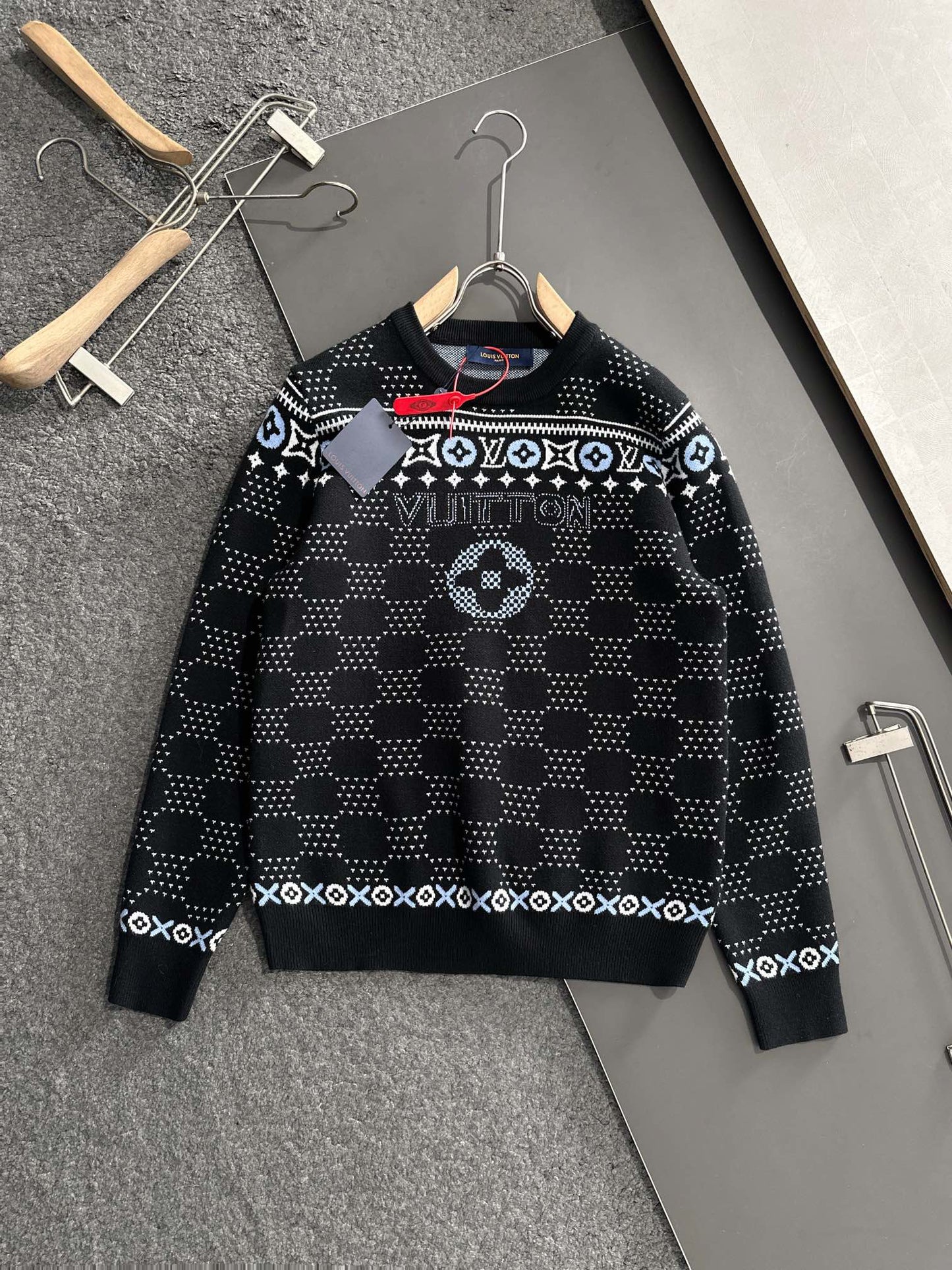 ALL OVER LOGO JACQUARD SWEATER