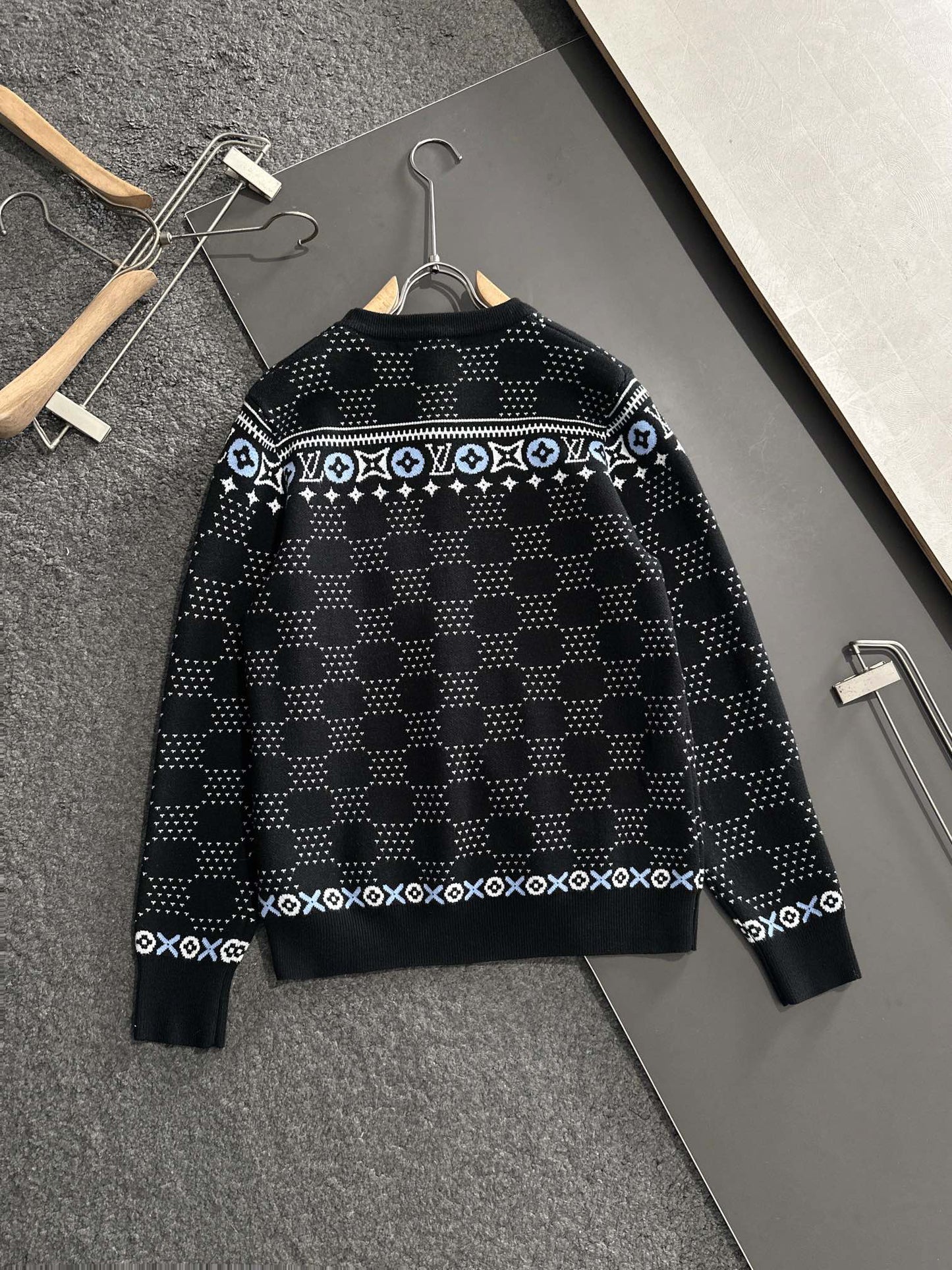 ALL OVER LOGO JACQUARD SWEATER