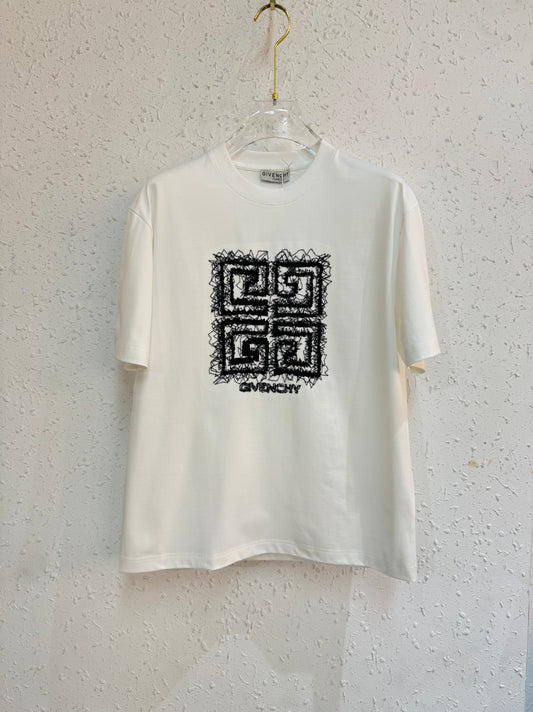 Embroidered crew neck T-shirt