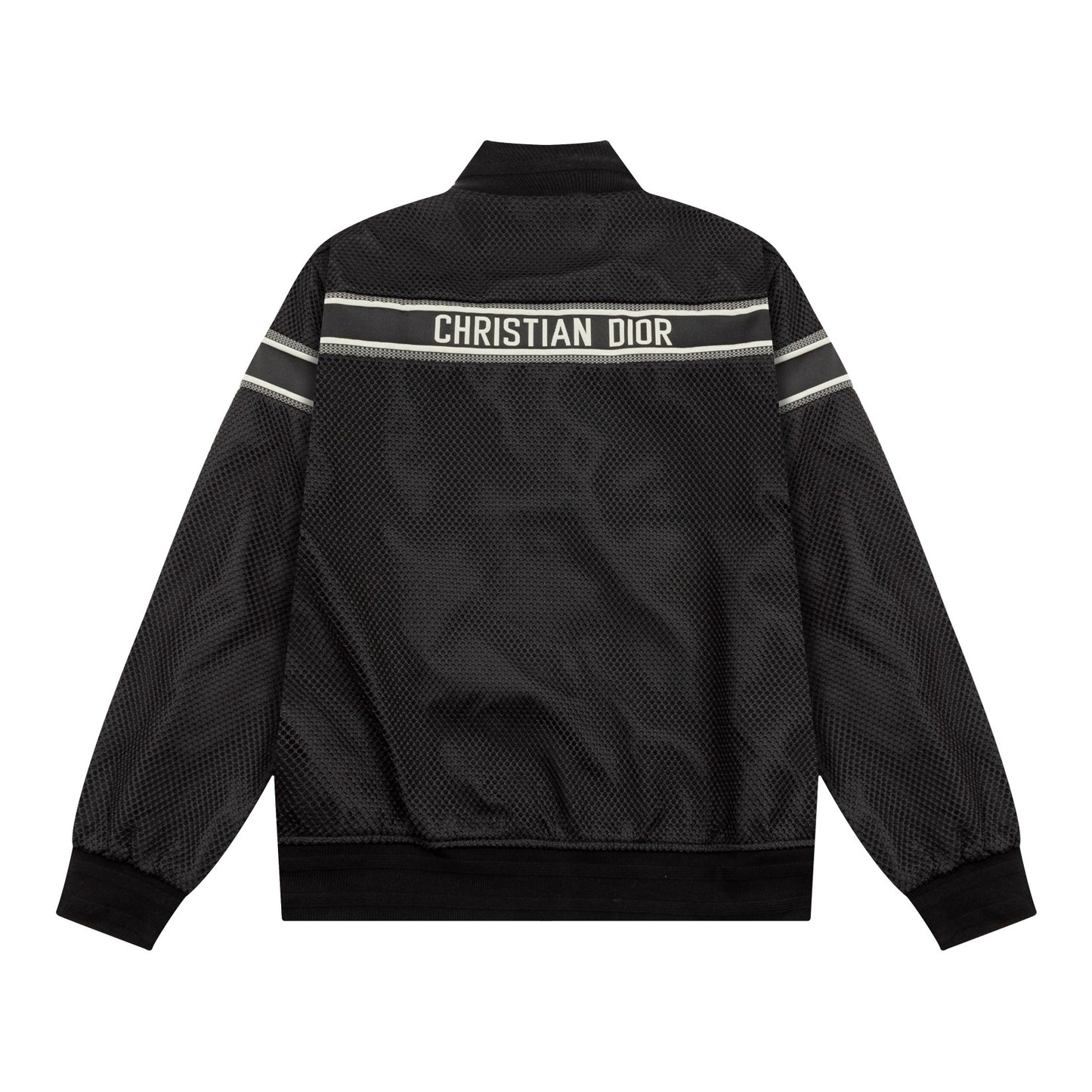 Mesh webbing bomber jacket