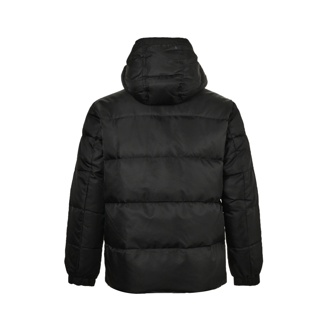 pocket lock hooded down jacket