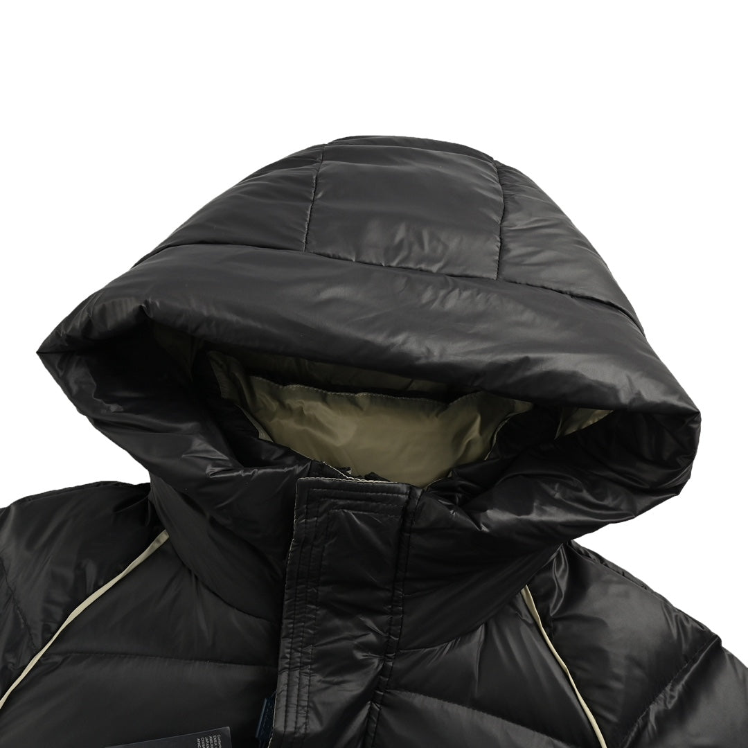 Black triangle down jacket