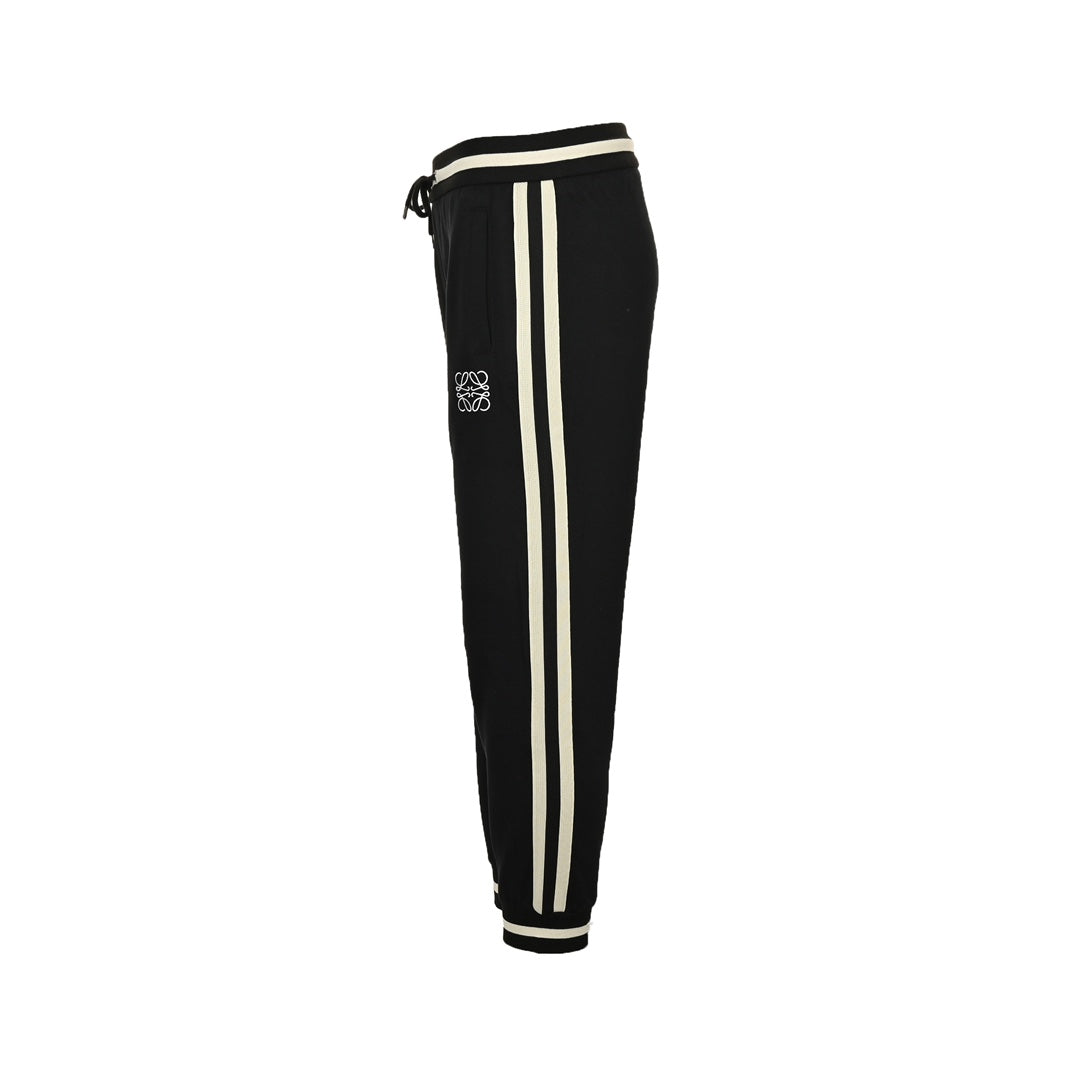 Color block web embroidered suit trousers