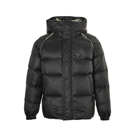 Black triangle down jacket