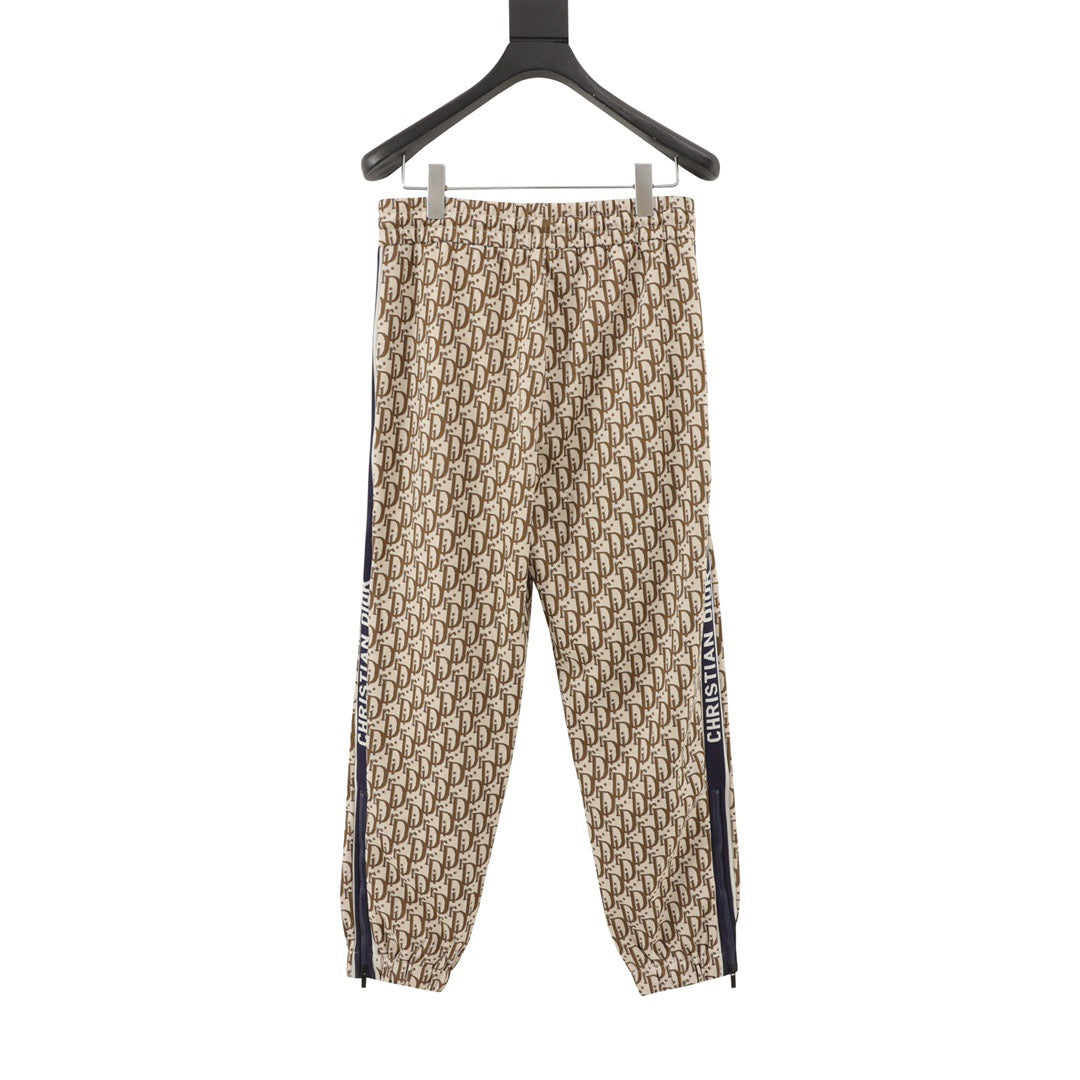 All over print jacquard trousers