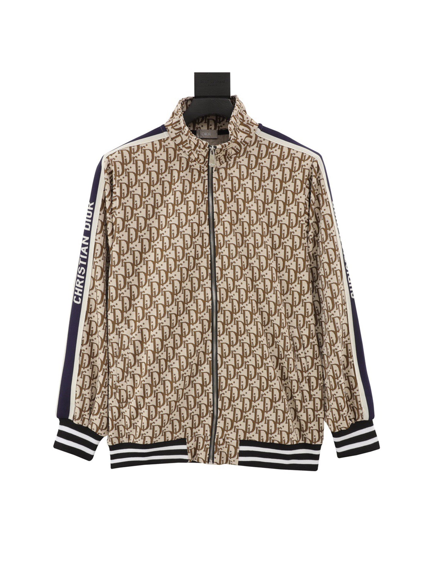 Allover printed jacquard side webbing jacket