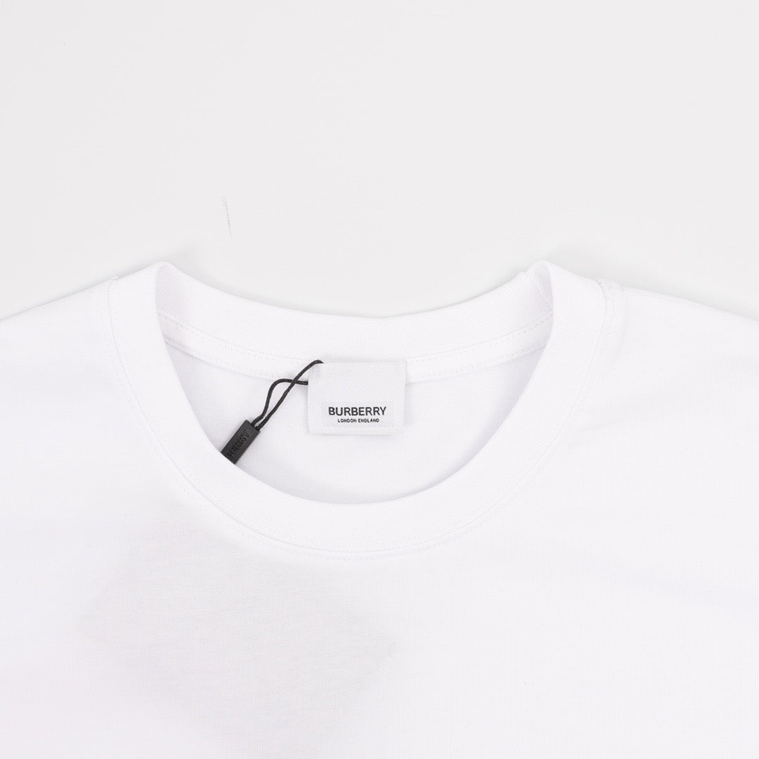 White Logo Short Sleeve Knit T-Shirt