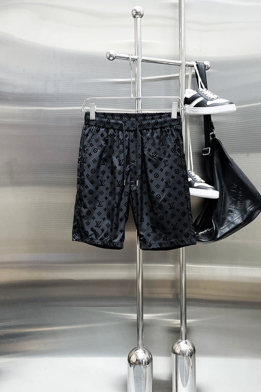 Jacquard drawstring shorts