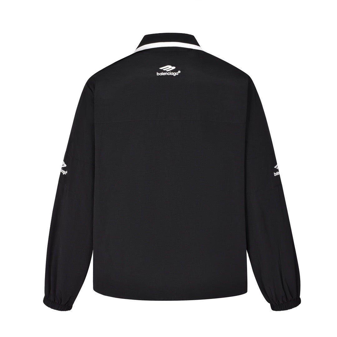 Embroidered woven track jacket