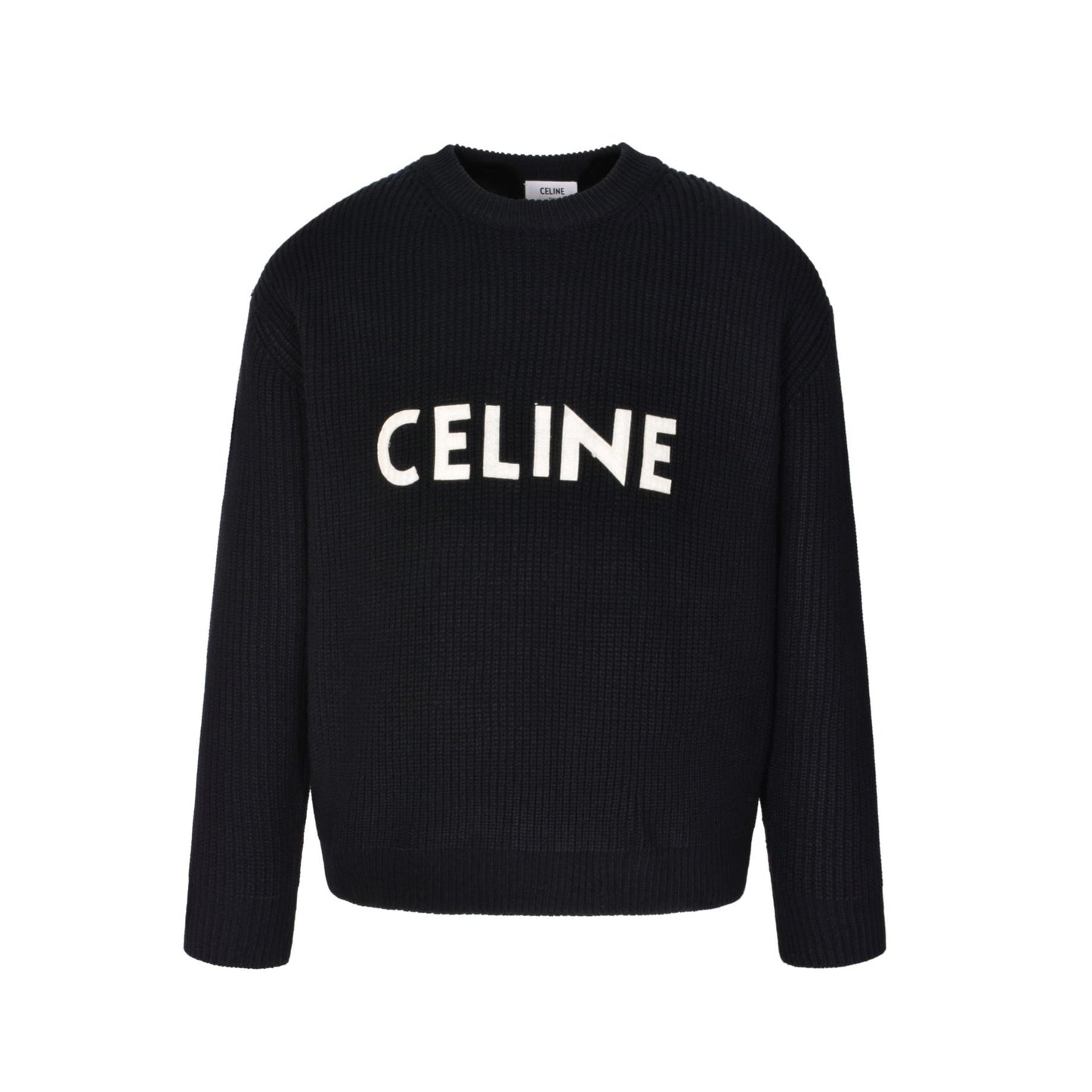 appliquéd crew neck sweater