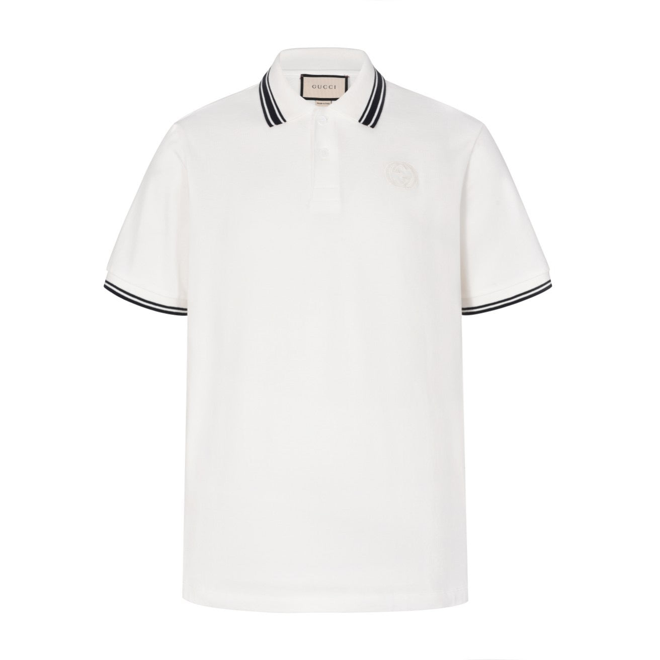 Double G patch embroidered lapel polo