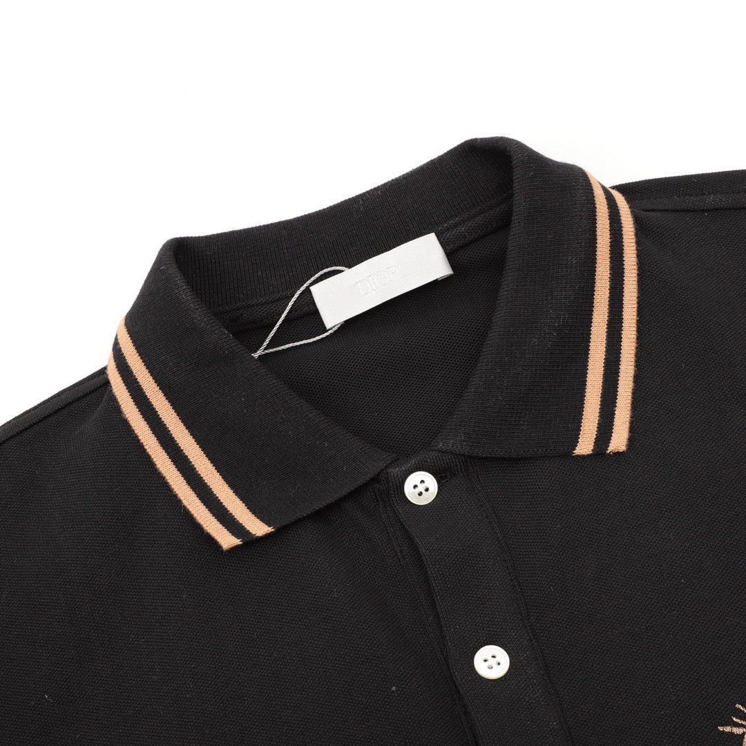 Bee embroidery polo