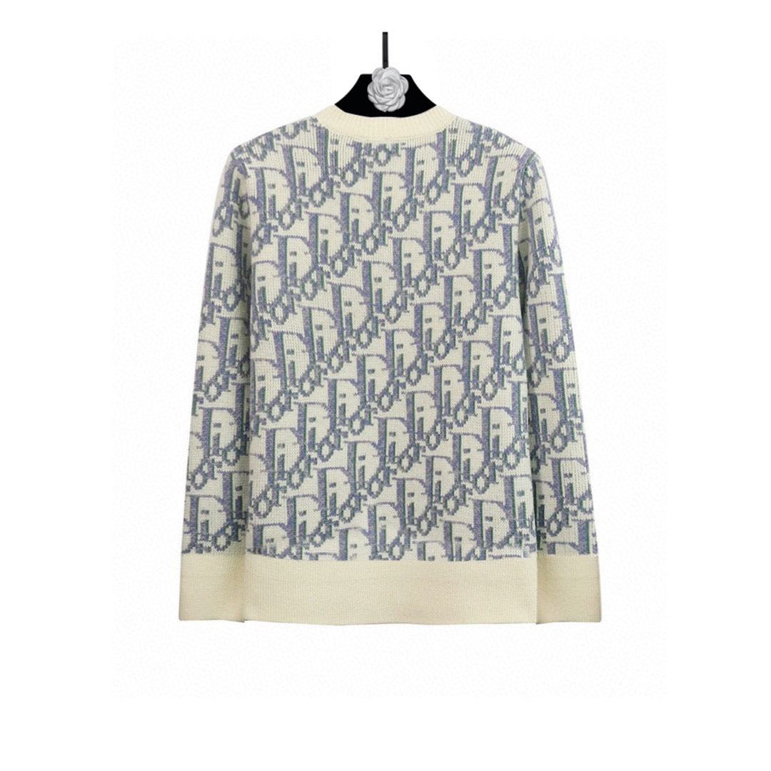 All-over lettering jacquard sweater