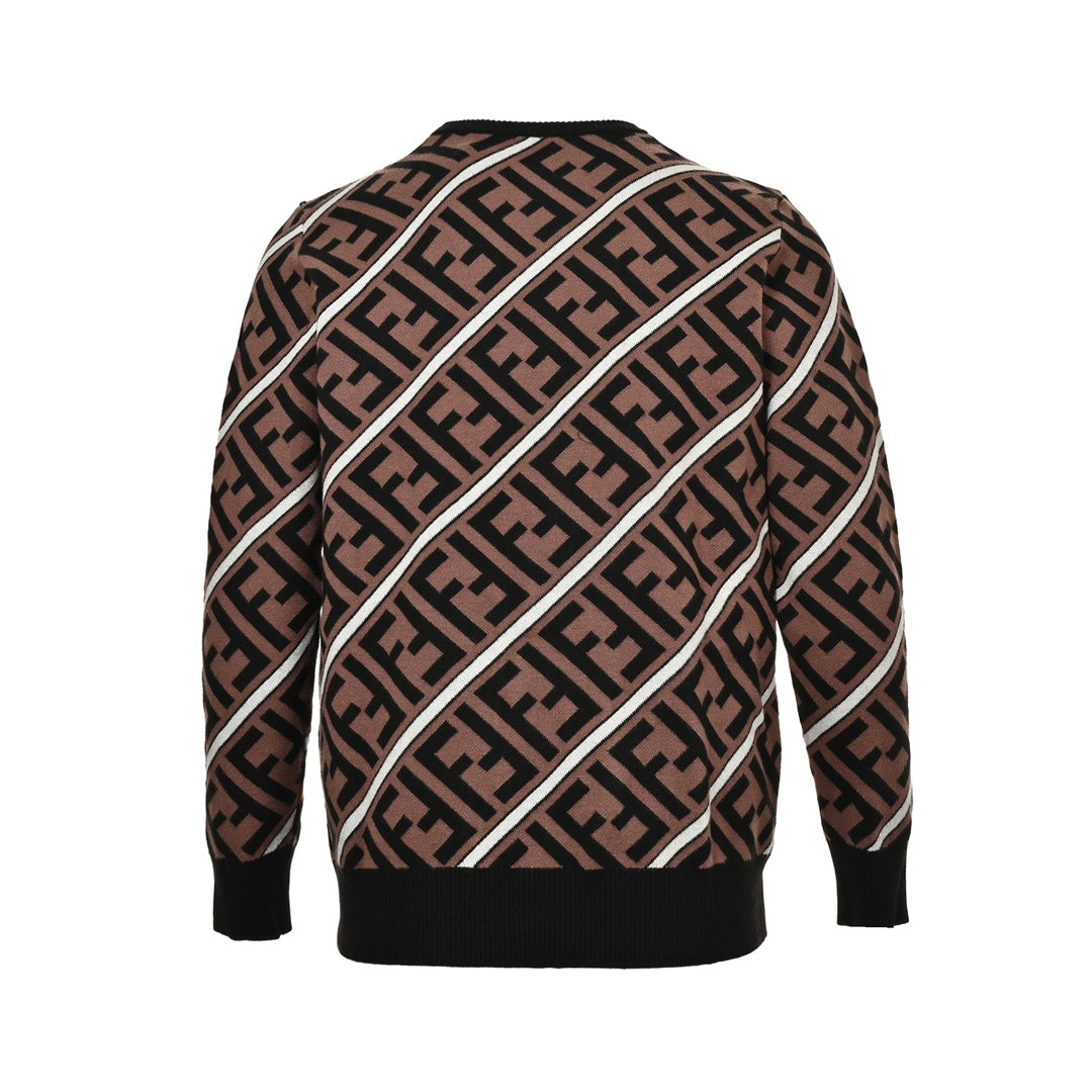 All over print jacquard sweater