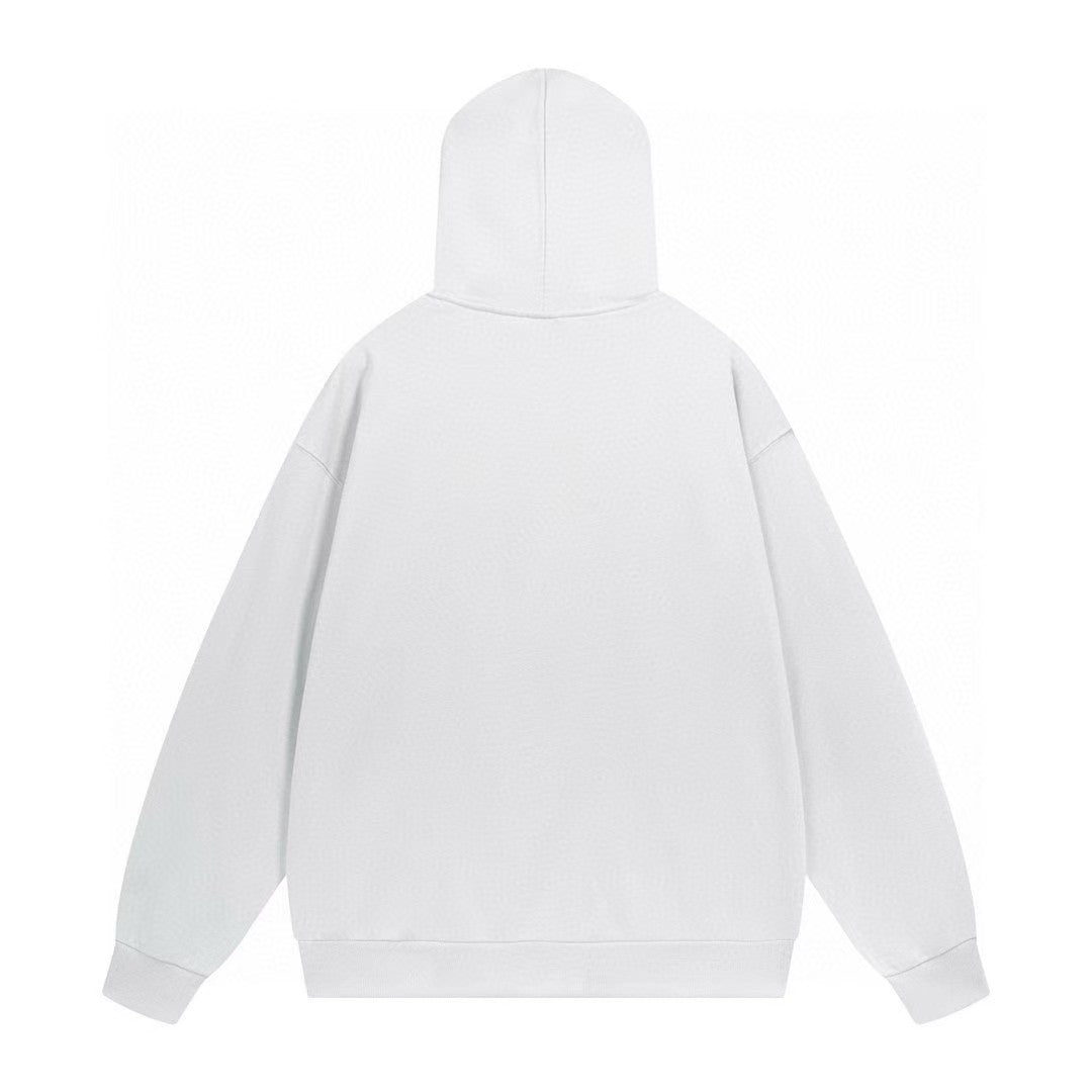 Black and white hooded sweatshirt